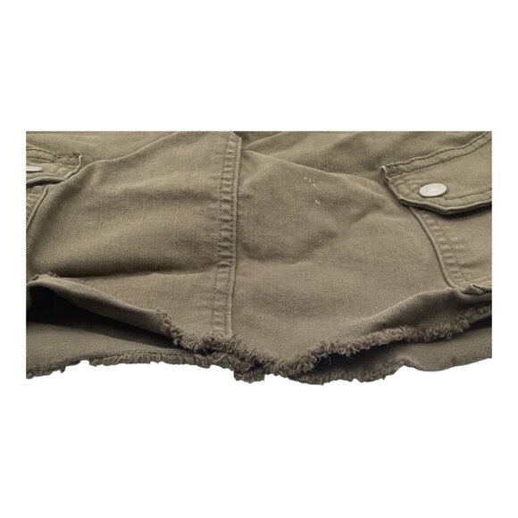 Old Navy Girls Utility Cargo Skirt Size 7 Olive Green Cotton Adjustable Waist - Picture 8 of 12